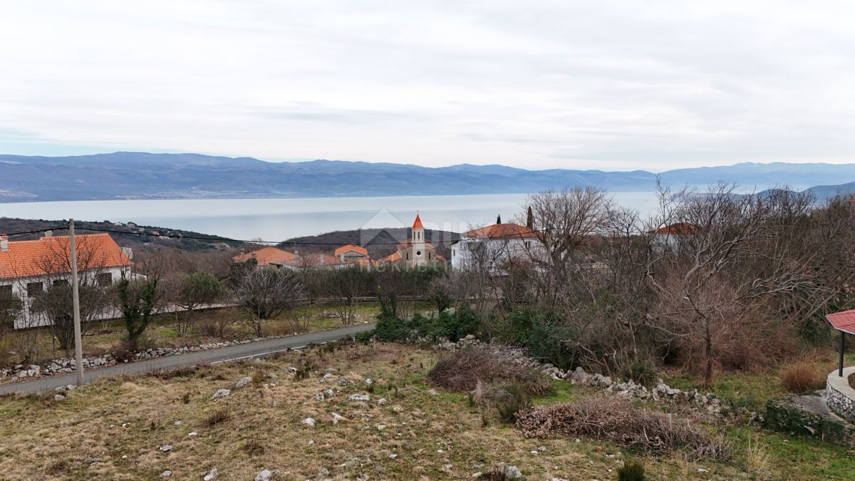 OTOK KRK, RISIKA - Gradbeno zemljišče z odprtim pogledom na morje