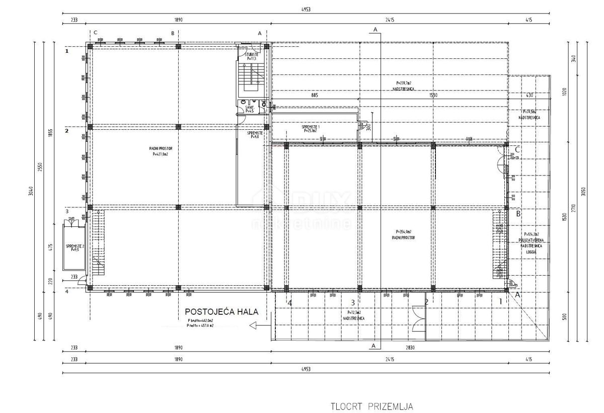 ZADAR, NOVI BOKANJAC - Poslovni prostor, hala 2000 m2