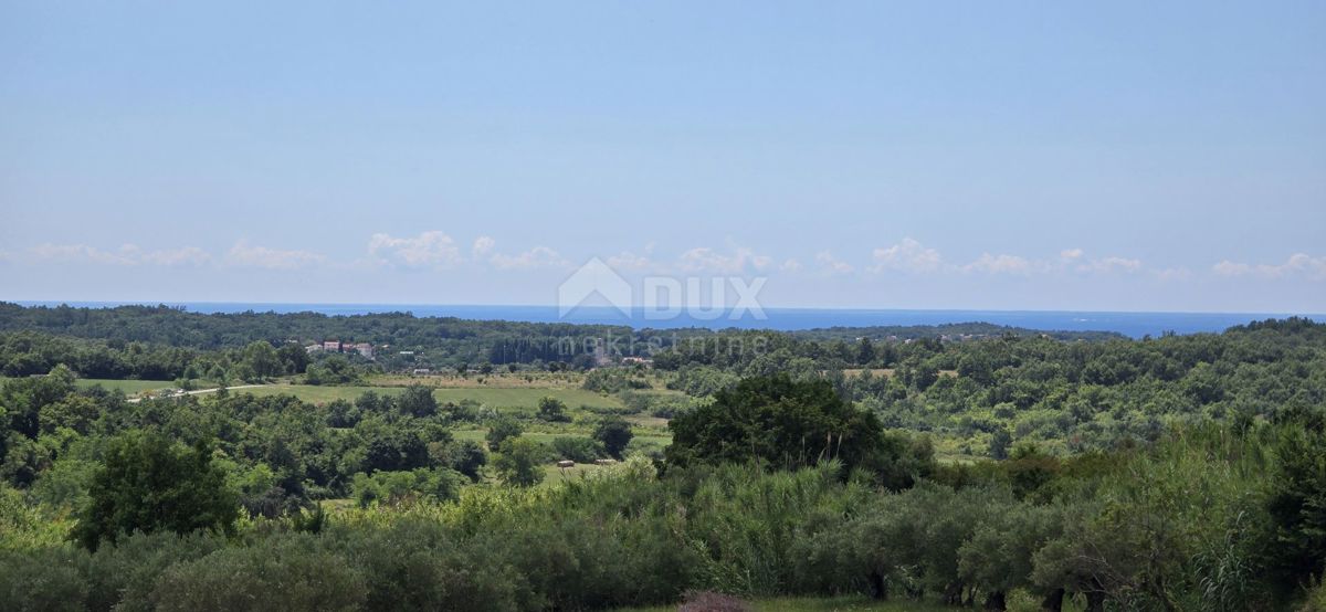 ISTRA, BUJE - Gradbeno zemljišče na robu gradbenega območja, panoramski razgled