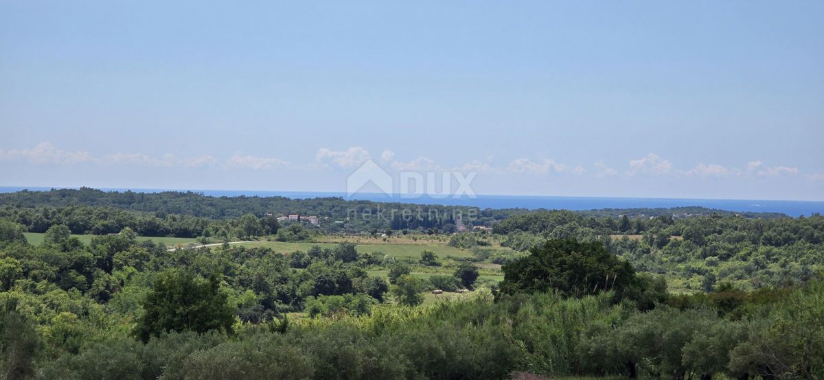 ISTRA, BUJE - Gradbeno zemljišče na robu gradbenega območja, panoramski razgled