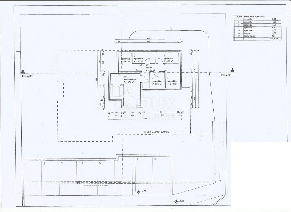 RIJEKA, COSTABELLA, BIVIO - gradbeno zemljišče 1100m2 Z GRADBENIM DOVOLJENJEM in POGLEDOM NA MORJE!!!