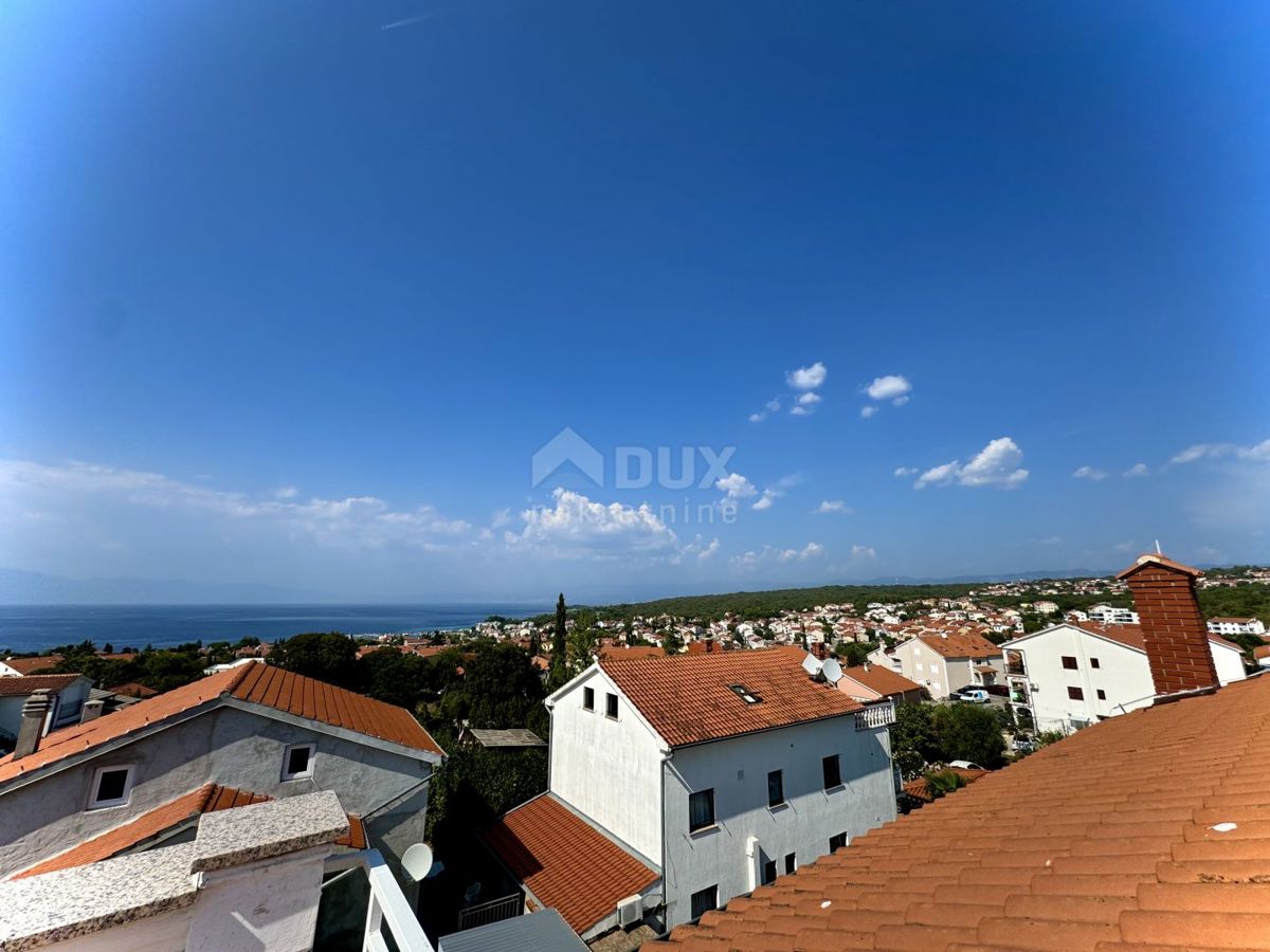 OTOK KRK, MALINSKA - lep apartma s pogledom na morje