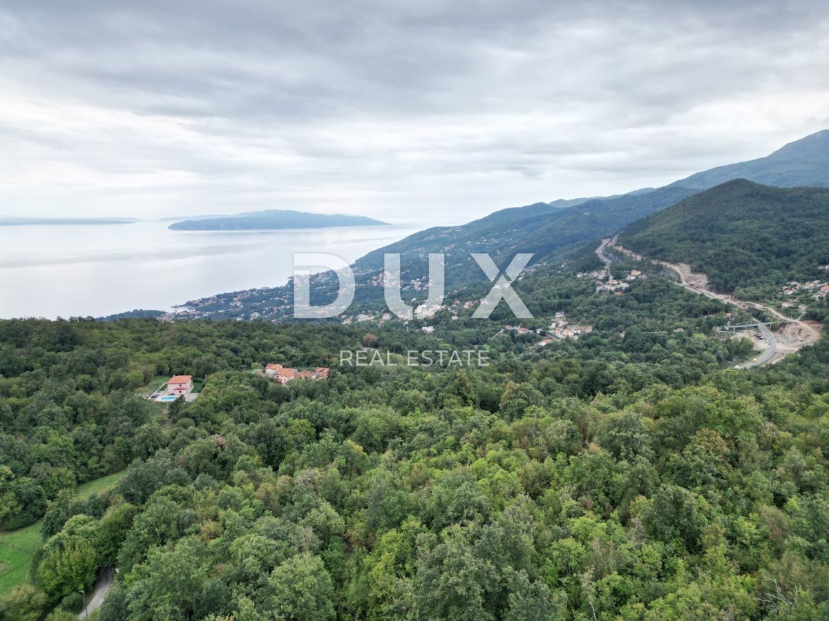 OPATIJA, VEPRINAC - parcela 6700 m2 s prekrasnim pogledom na morje za planinski dom, športno rekreacijsko turistične namene