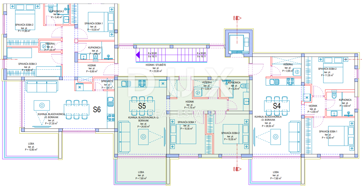 ZADAR, PRIVLAKA - Eleganten apartma v prvem nadstropju le 190 metrov od morja! Novogradnja! S5