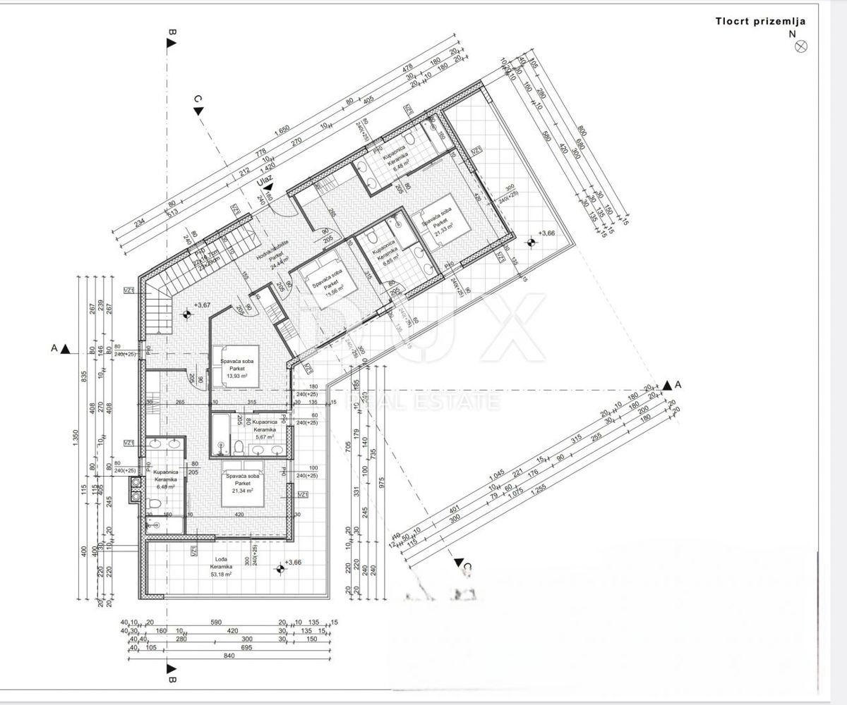 OPATIJA, MOŠĆENIČKA DRAGA- gradbeno zemljišče 1920m2 Z 2 GRADBENIMA DOVOLJENJAMA!! za 2 vili z bazenom in pogledom na morje