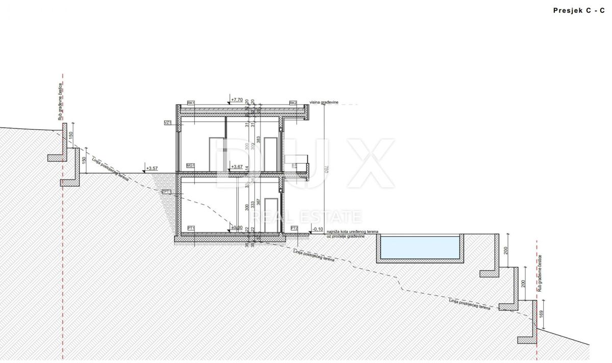 OPATIJA, MOŠĆENIČKA DRAGA- gradbeno zemljišče 1920m2 Z 2 GRADBENIMA DOVOLJENJAMA!! za 2 vili z bazenom in pogledom na morje