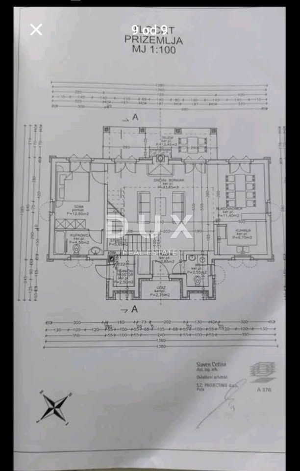 ISTRA, VALTURA - Zemljišče z gradbenim dovoljenjem za hišo z bazenom