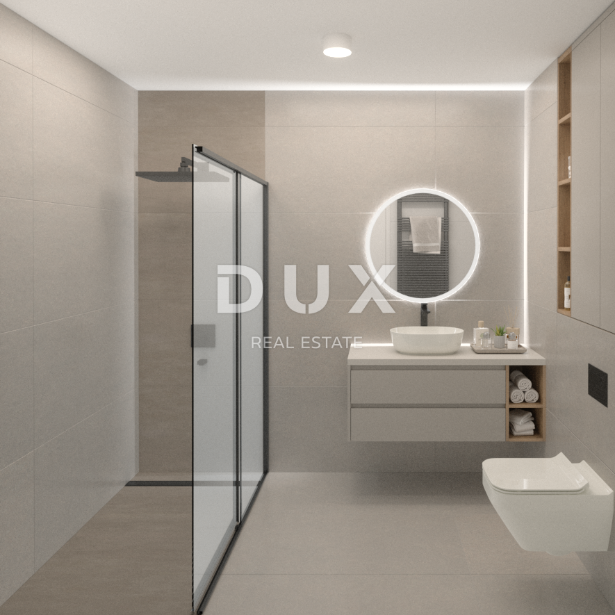 OTOK PAG, ŠIMUNI - moderen penthouse v vrhunski novogradnji, pogled na morje, strešna terasa
