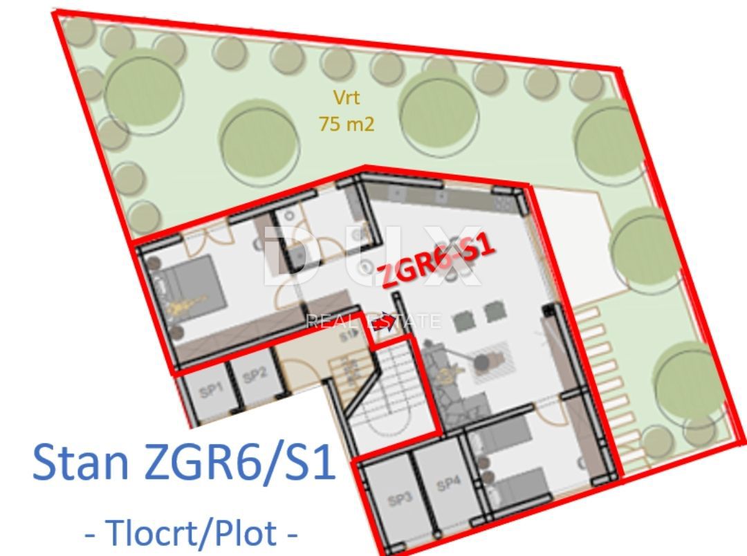 ISTRA, PULA - Stanovanje 80,44 m2 v pritličju z vrtom!