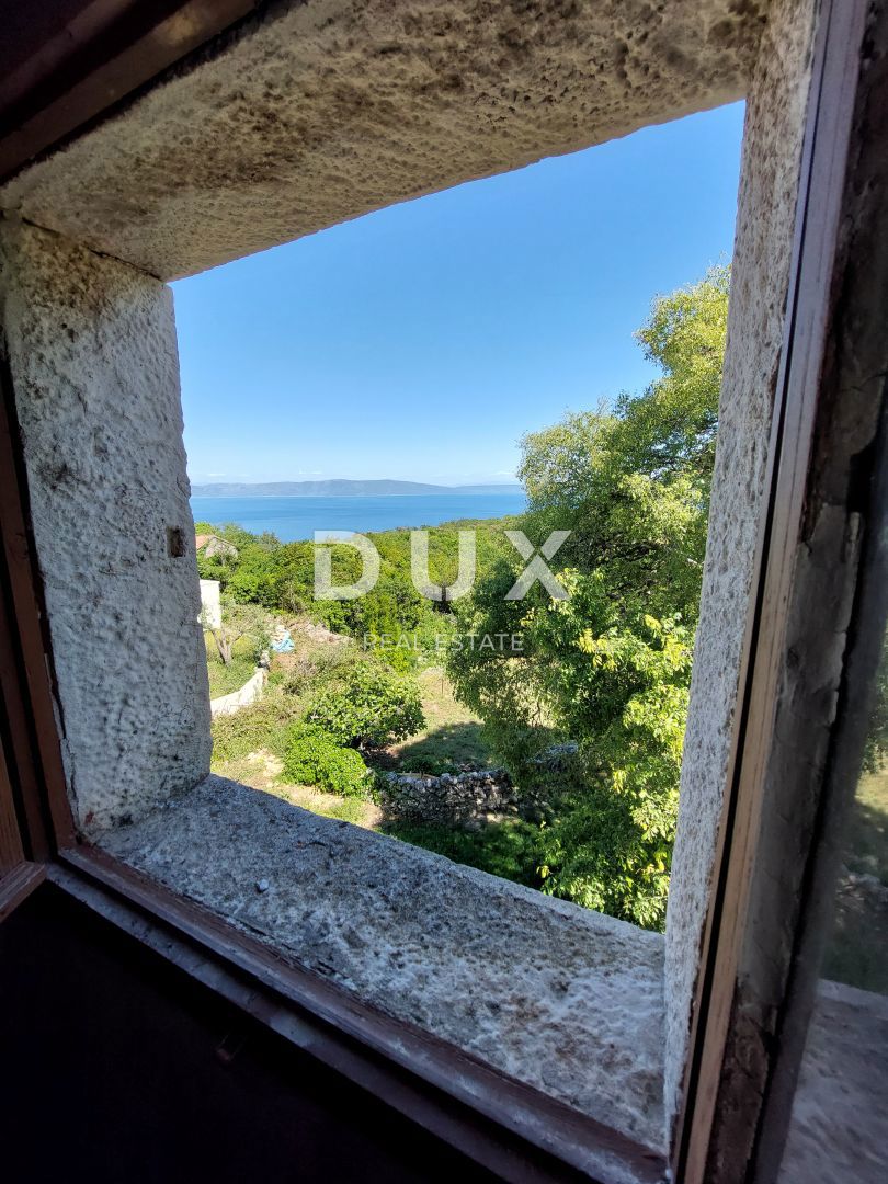 ISTRA, RABAC (OKOLICA) - Kamnita hiša s pogledom na morje