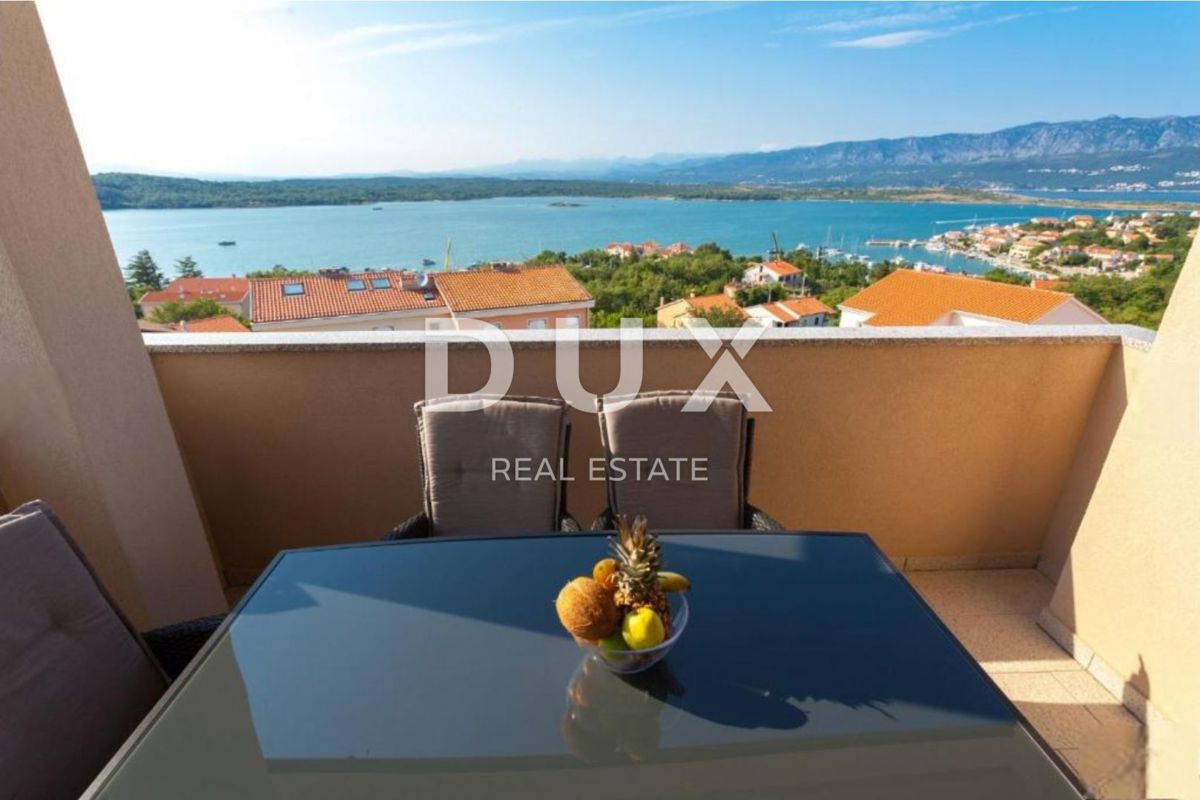OTOK KRK, KLIMNO - vila 365m2 s 6 apartmaji, čudovitim pogledom na morje in bazenom + 700m2 površine