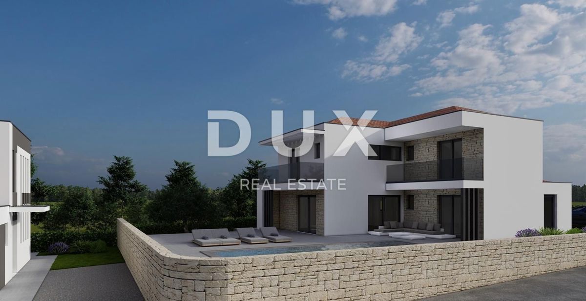 ISTRA, VIŠNJAN - Gradbeno zemljišče z oddanim zahtevkom za gradnjo dveh samostojnih modernih vil