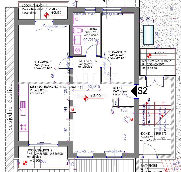 Stanovanje Gregovica, Pula, 92m2