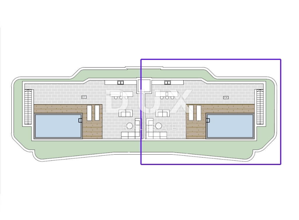 OPATIJA, CENTER - ekskluzivno dvonadstropno penthouse stanovanje s strešnim bazenom in edinstvenim pogledom na morje