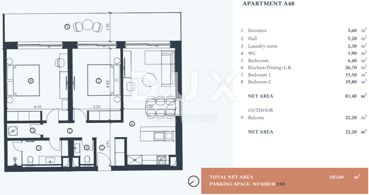 Stanovanje Savudrija, Umag, 103,60m2