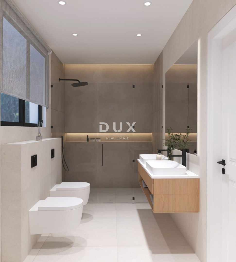 ISTRA, PREMANTURA – Penthouse z 1 spalnico in 1 dnevno sobo z zasebnim vhodom in prostorno teraso s pogledom na morje, blizu plaž in Kamenjaka