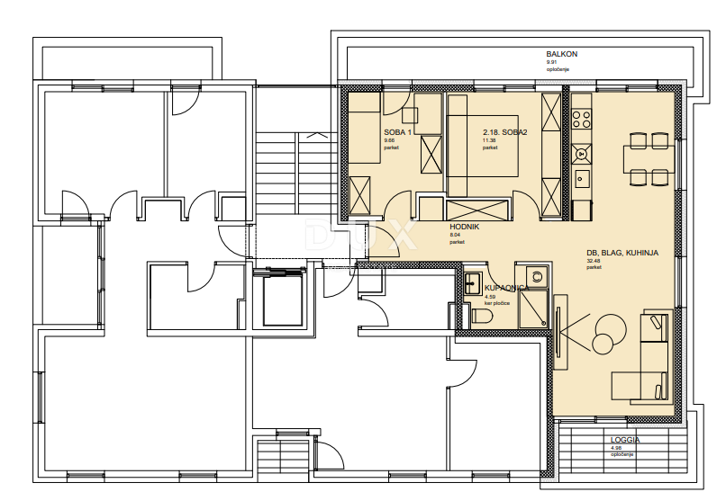 ZAGREB, SESVETE - Moderno trisobno stanovanje z možnostjo preureditve v štirisobno stanovanje - idealno za družino