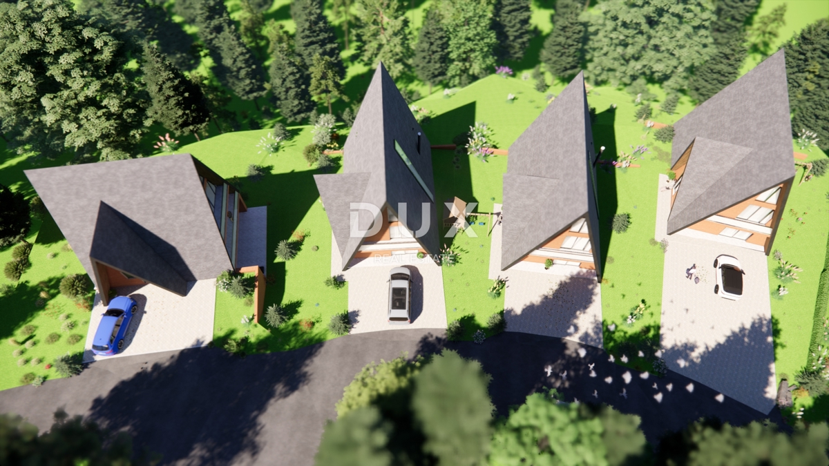 GORSKI KOTAR, STARI LAZ - zemljišče z gradbenim dovoljenjem za gradnjo 4 gorskih vil