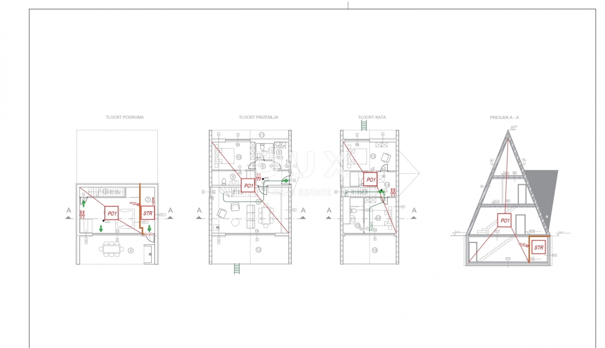 GORSKI KOTAR, STARI LAZ - zemljišče z gradbenim dovoljenjem za gradnjo 4 gorskih vil