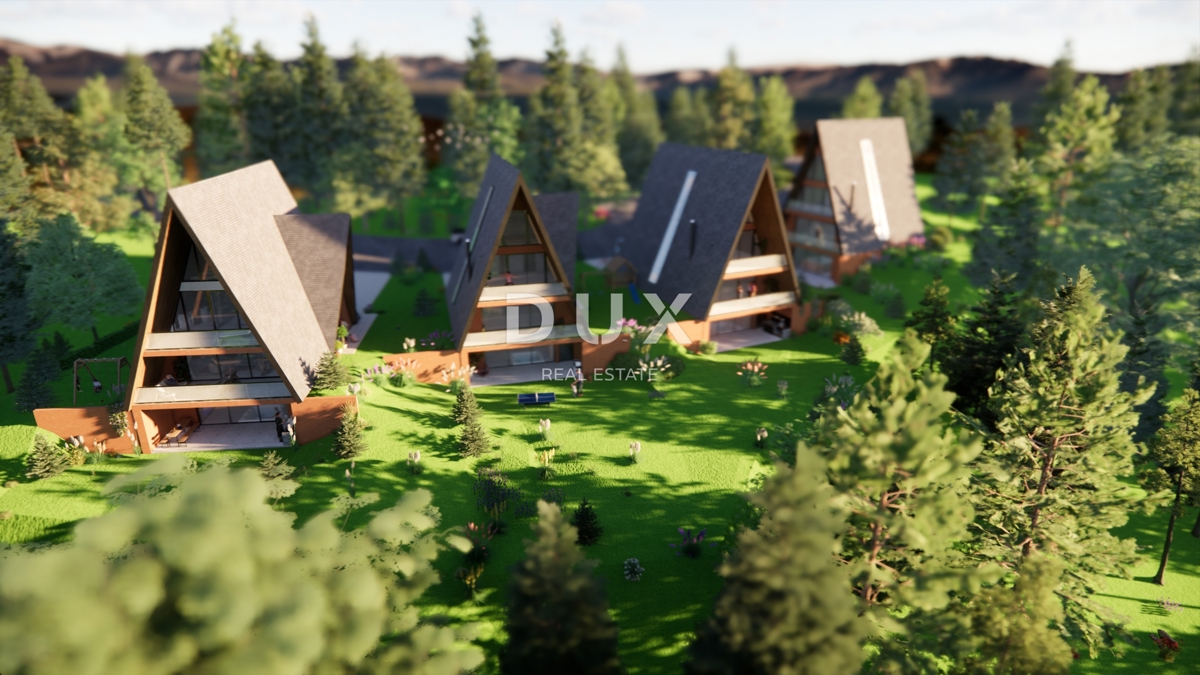 GORSKI KOTAR, STARI LAZ - zemljišče z gradbenim dovoljenjem za gradnjo 4 gorskih vil