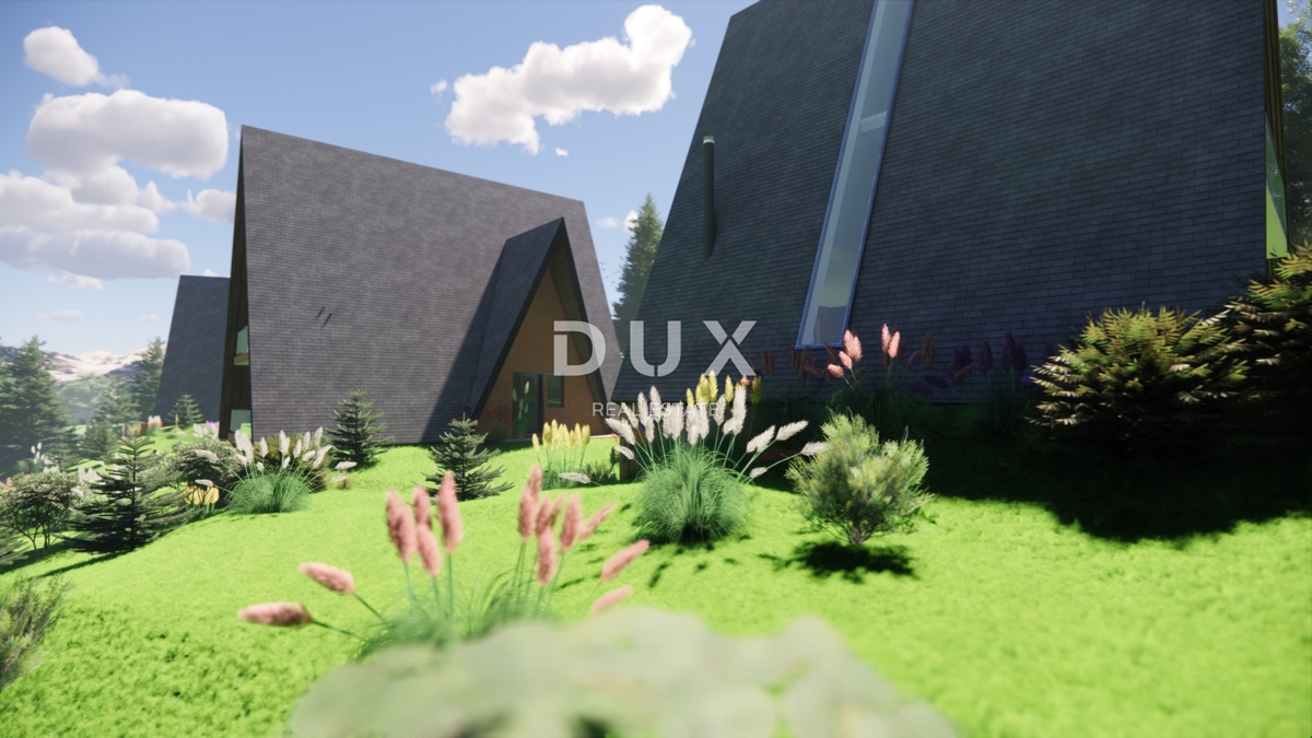 GORSKI KOTAR, STARI LAZ - zemljišče z gradbenim dovoljenjem za gradnjo 4 gorskih vil