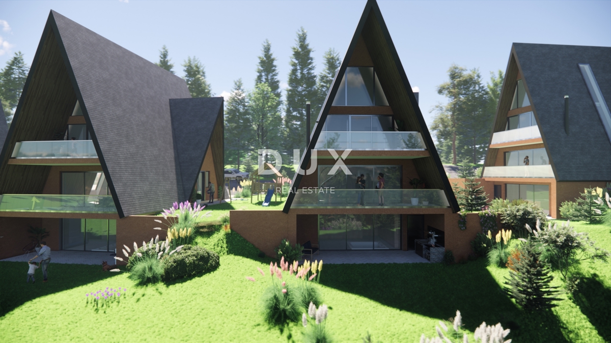 GORSKI KOTAR, STARI LAZ - zemljišče z gradbenim dovoljenjem za gradnjo 4 gorskih vil