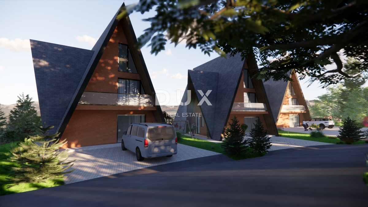 GORSKI KOTAR, STARI LAZ - zemljišče z gradbenim dovoljenjem za gradnjo 4 gorskih vil