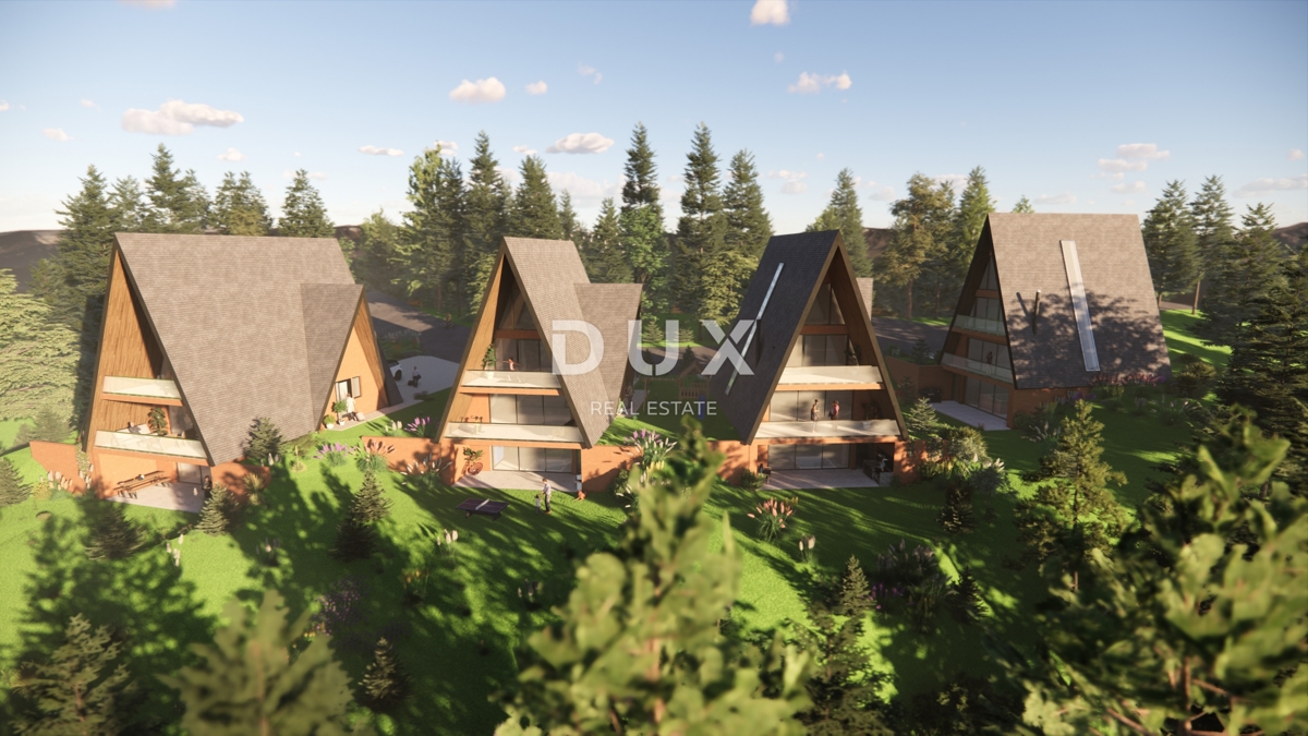 GORSKI KOTAR, STARI LAZ - zemljišče z gradbenim dovoljenjem za gradnjo 4 gorskih vil