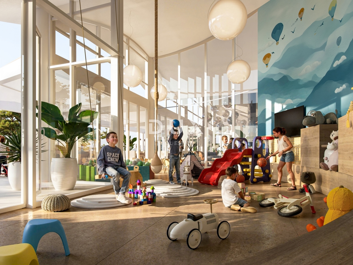 KVARNERSKA RIVIERA - 48m² veliko stanovanje v ekskluzivnem letovišču, prva vrsta ob morju z zasebno plažo