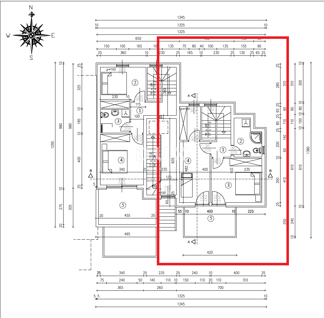 RIJEKA, PEHLIN, PODMURVICE - dvonadstropno stanovanje 101,24 m2 v novogradnji s pogledom na morje, dnevna soba + 2 spalnici. - STANOVANJE 3D