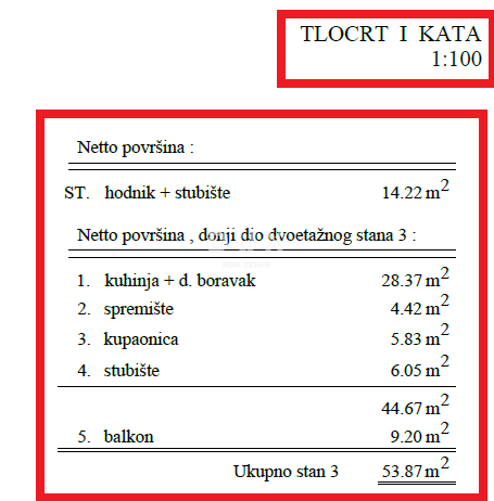 RIJEKA, PEHLIN, PODMURVICE - dvonadstropno stanovanje 101,24 m2 v novogradnji s pogledom na morje, dnevna soba + 2 spalnici. - STANOVANJE 3D