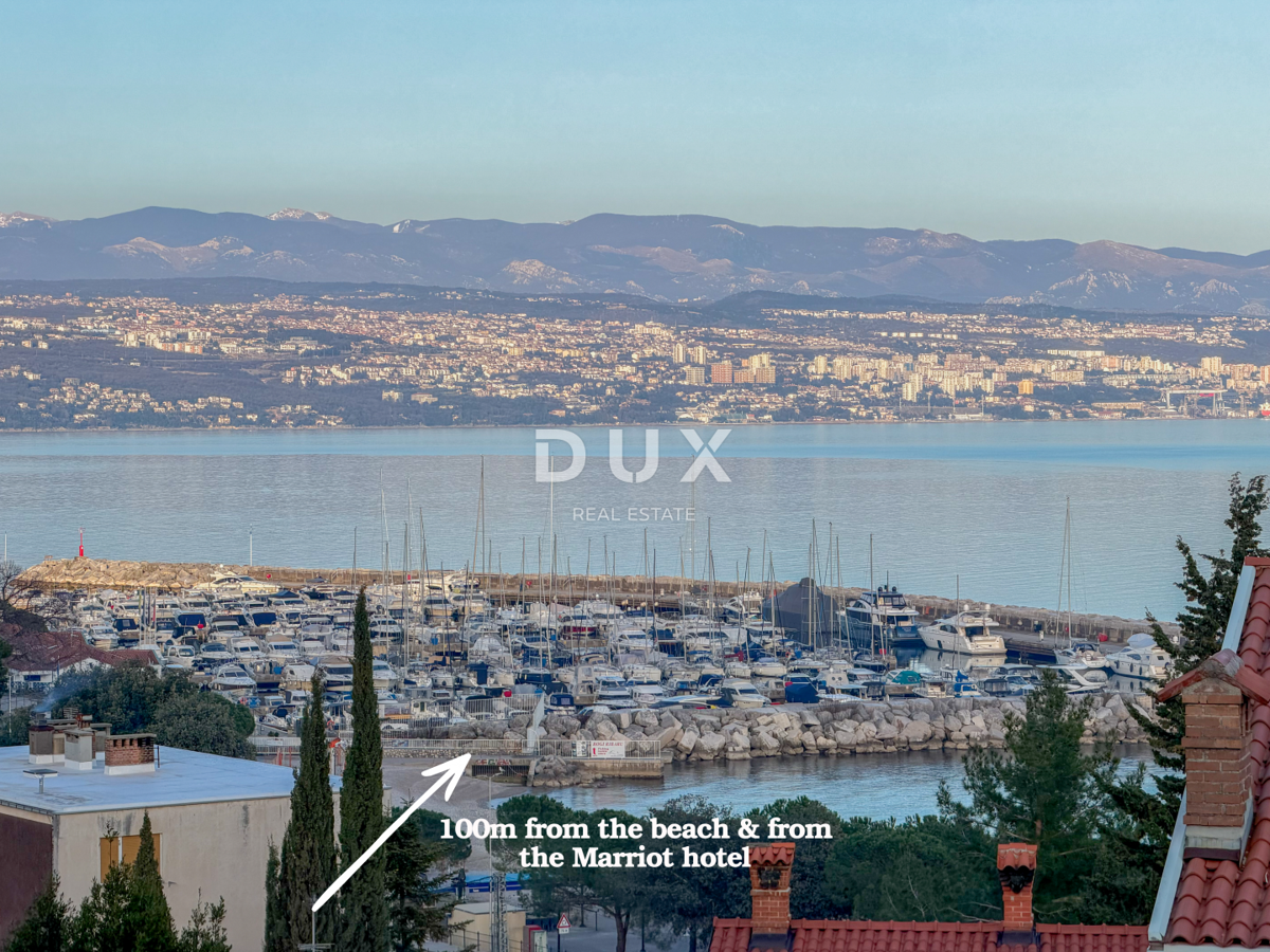 OPATIJA, IČIĆI - dizajnerska vila z bazenom in garažo 100m od plaže in znanega letovišča Marriott