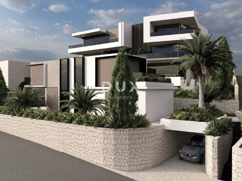 OPATIJA, IČIĆI - dizajnerska vila z bazenom in garažo 100m od plaže in znanega letovišča Marriott