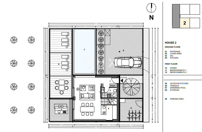Hiša Lovrečica, Umag, 202m2