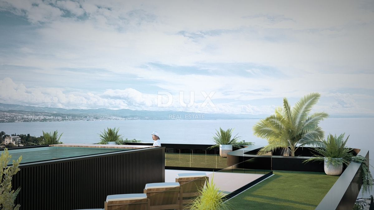 OPATIJA, IČIĆI - Penthouse s strešno teraso in zasebnim bazenom