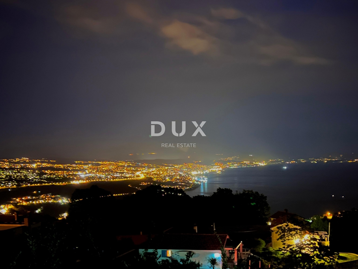 OPATIJA, BREGI - zemljišče 901m2 Z LOKACIJSKIM DOVOLJENJEM!! za ekskluzivno vilo z bazenom in panoramskim pogledom na morje