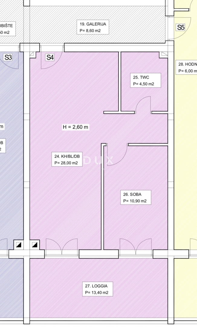 Stanovanje Crvene kuće, Zadar, 78,10m2