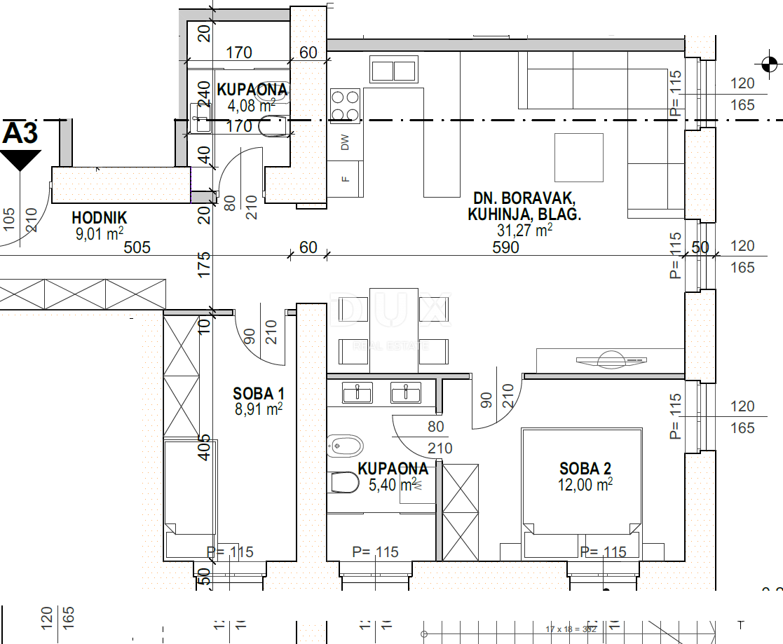OPATIJA, CENTER - edinstveno stanovanje velikosti 71 m2, mojstrovina avstro-ogrske arhitekture v središču Opatije