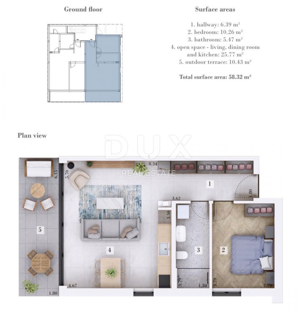 ISTRA, ROVINJ - Kvalitetno pritlično stanovanje z zasebnim vrtom v novi stavbi