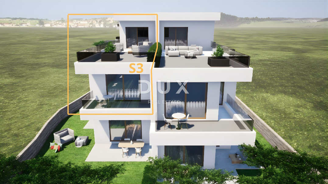 TRIBUNJ, SOVLJA - Apartma s strešno teraso in čudovitim pogledom na morje