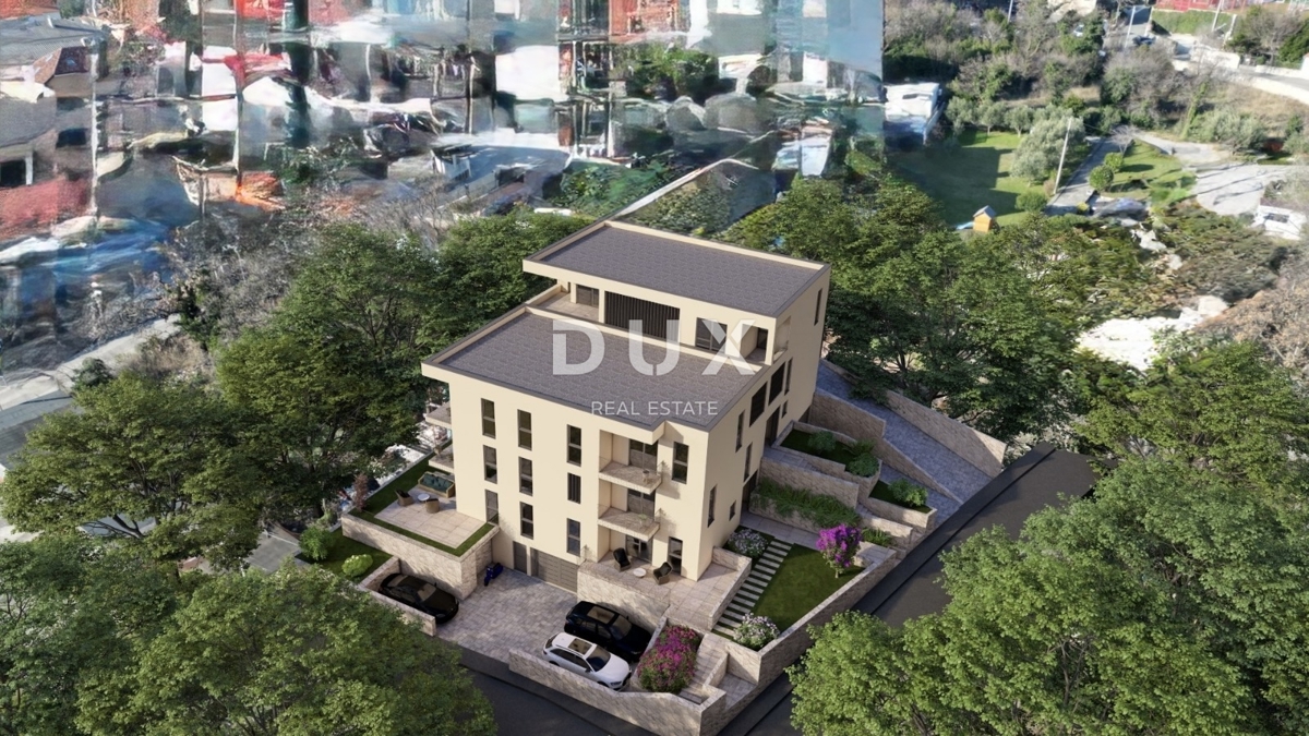 RIJEKA, KRIMEJA - Intimno 3 spalnice + dnevna soba, 100 m2 vrta, razgled, dve garaži in eno zunanje parkirno mesto