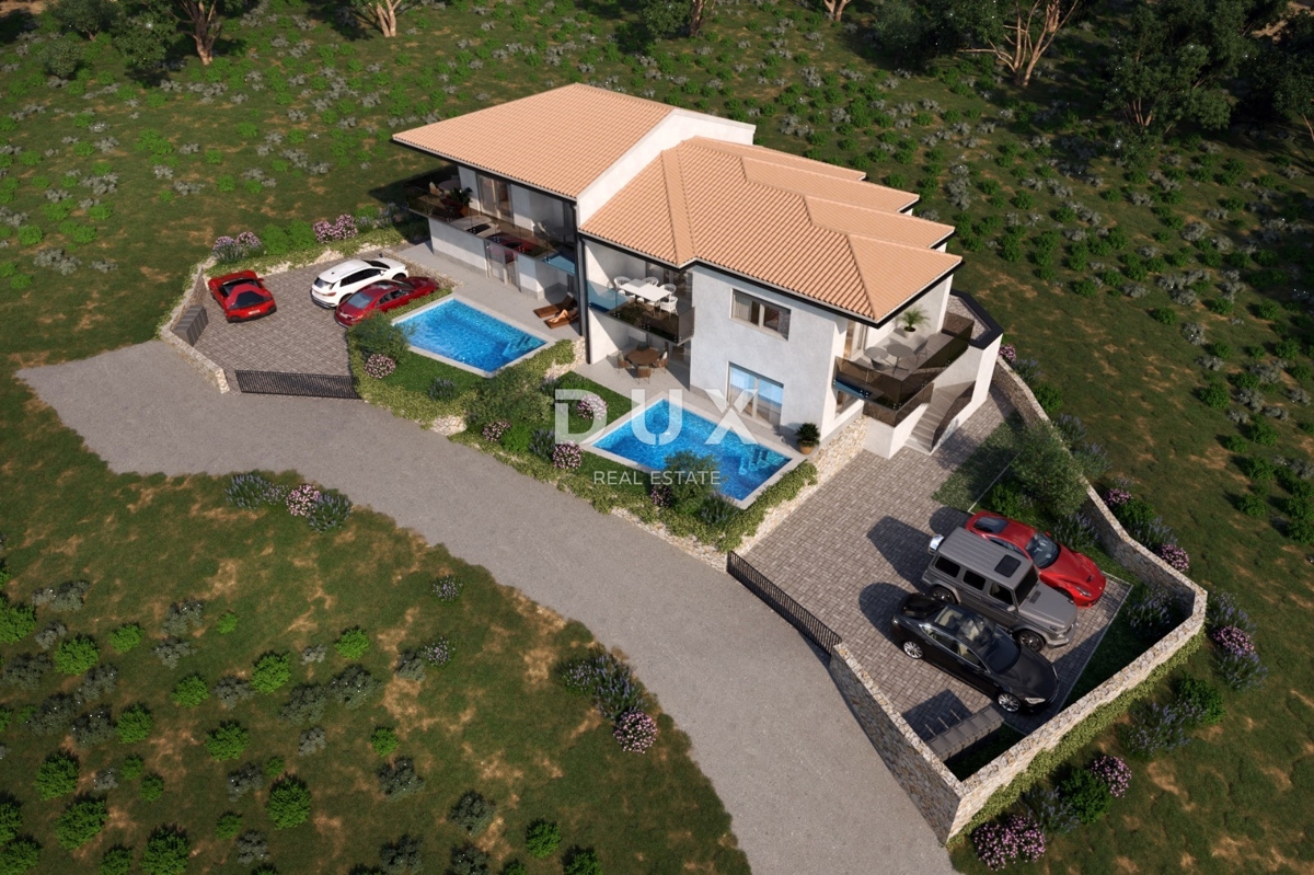 OTOK KRK, VRBNIK - Apartma v novogradnji v 1. nadstropju, s panoramskim razgledom