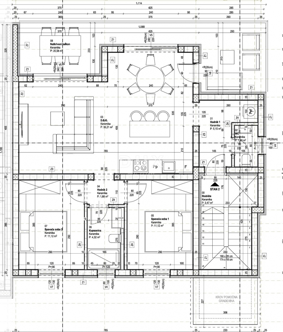 OTOK KRK, VRBNIK - Apartma v novogradnji v 1. nadstropju, s panoramskim razgledom