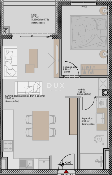 ISTRA, POREČ - Moderno 1-sobno stanovanje v novem projektu, blizu morja, možnost financiranja s kreditom