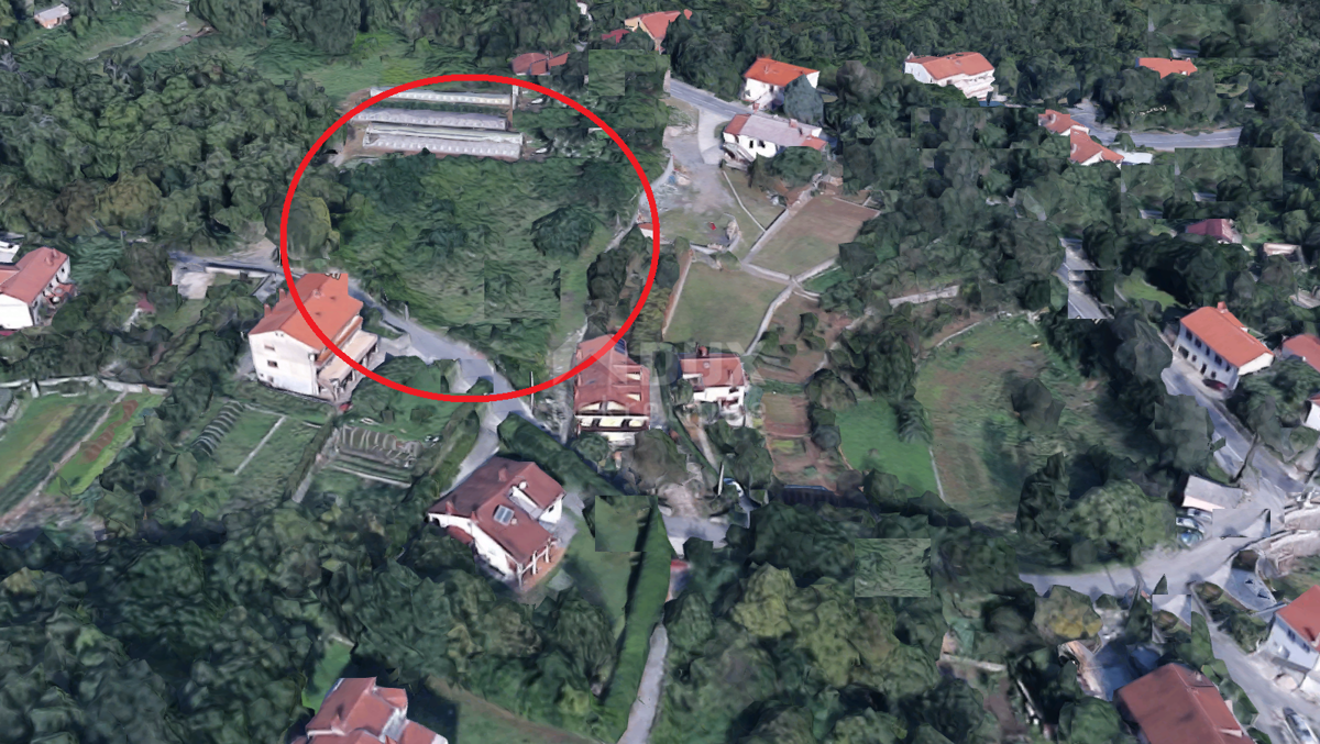 OPATIJA, IČIĆI, POLJANE - gradbeno zemljišče 620m2 Z GRADBENIM DOVOLJENJEM in pogledom na morje