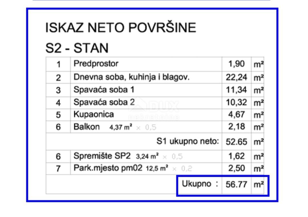 ISTRA, PULA - Stanovanje 56,77 m2! NOVOGRADNJA