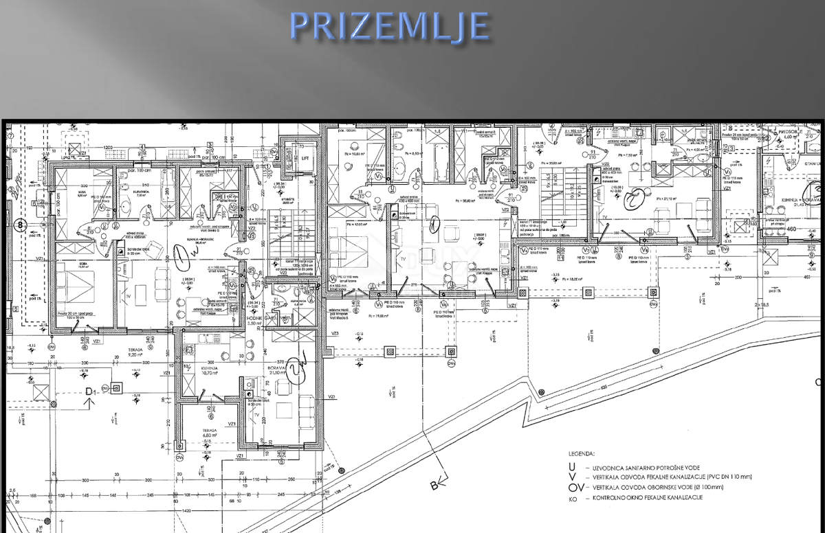 OPATIJA, JUŠIĆI - zemljišče 1330m2 z začetkom gradnje objekta 1250m2 s pogledom na morje 