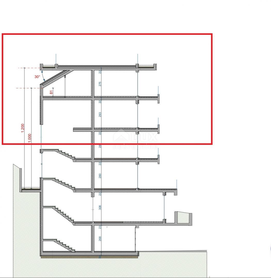 OPATIJA, CENTER - dvoetažni penthouse 4333m2 s panoramskim pogledom na morje in strešno teraso S2