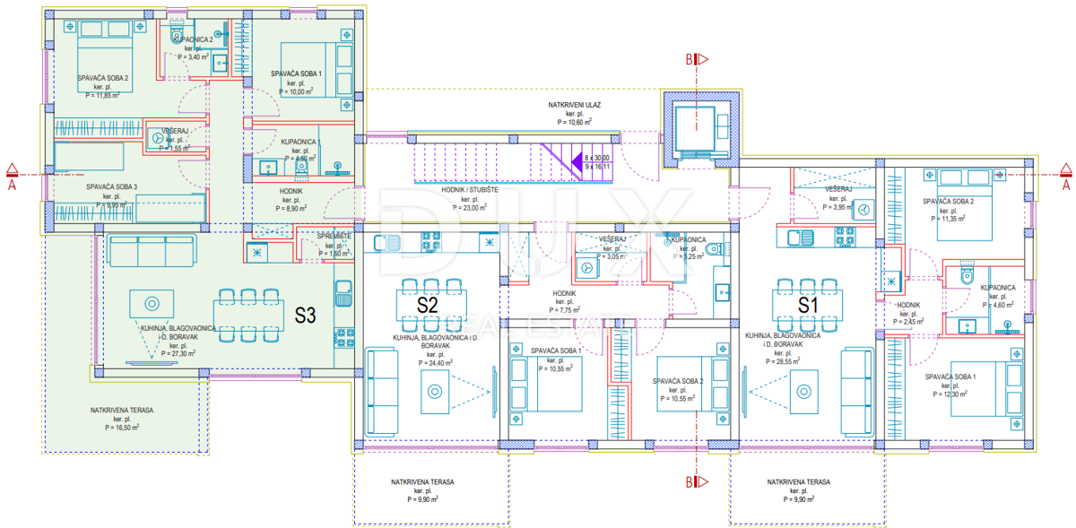 ZADAR, PRIVLAKA - Eleganten apartma z vrtom le 190 metrov od morja! Novogradnja! S3