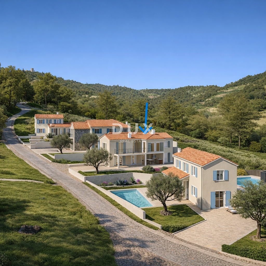 ISTRA, PIĆAN - Novozgrajena vila v naravnem okolju